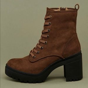 Chunky Heel Combat Boots
